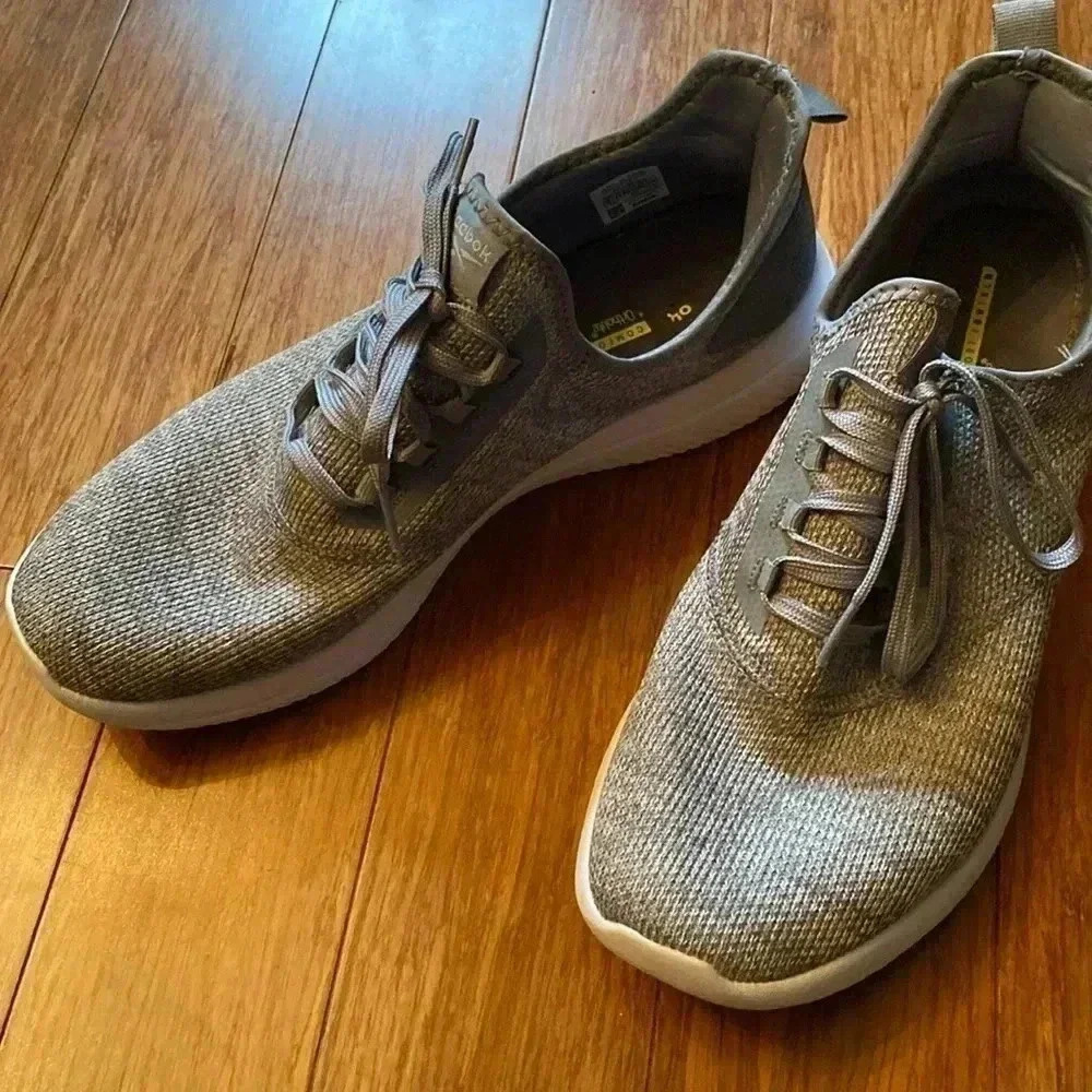 Reebok men light weight gray sneakers comfort food bed size 12